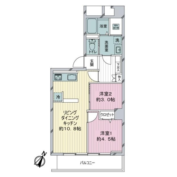 日本橋箱崎ハイツ 間取図