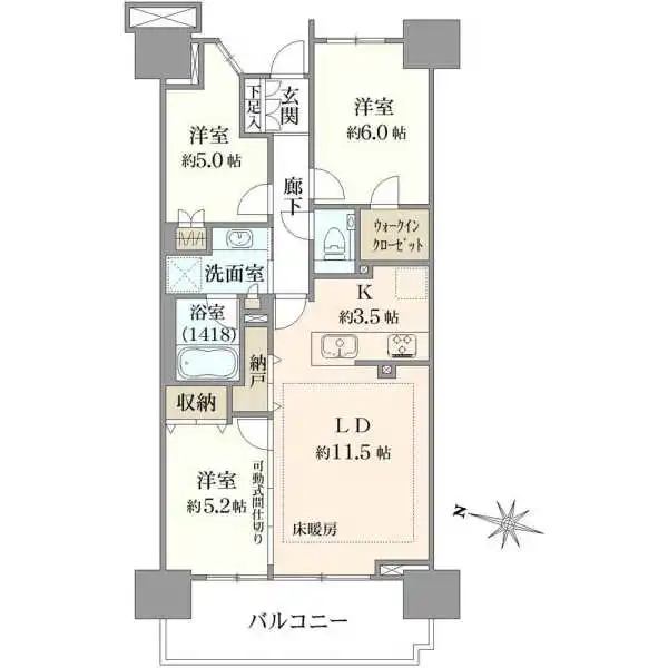 プラウドシティ志木本町パークフロントコート 間取図