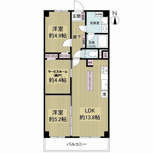 五反野第三スカイハイツ 間取図