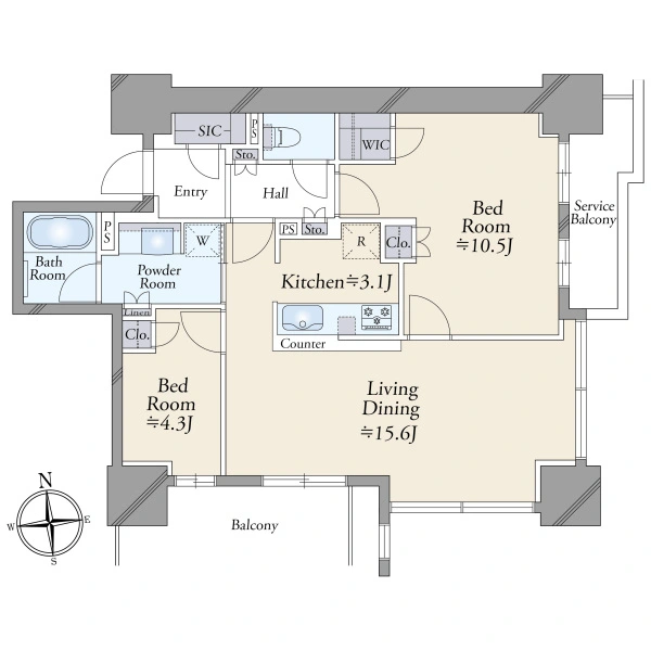 シエリアタワー大阪天満橋 間取図