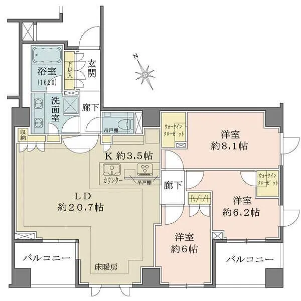 ザ・パークハウス吉祥寺 間取図