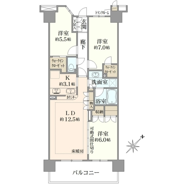 ヒルズフォート柏 間取図