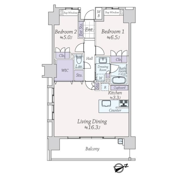 ライオンズ船橋本町レジデンス 間取図