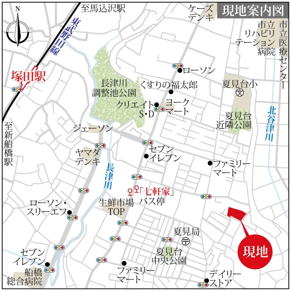 ヒルズステージ船橋夏見 現地案内図