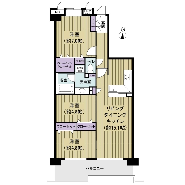 北習志野セントラルハイツ 間取図