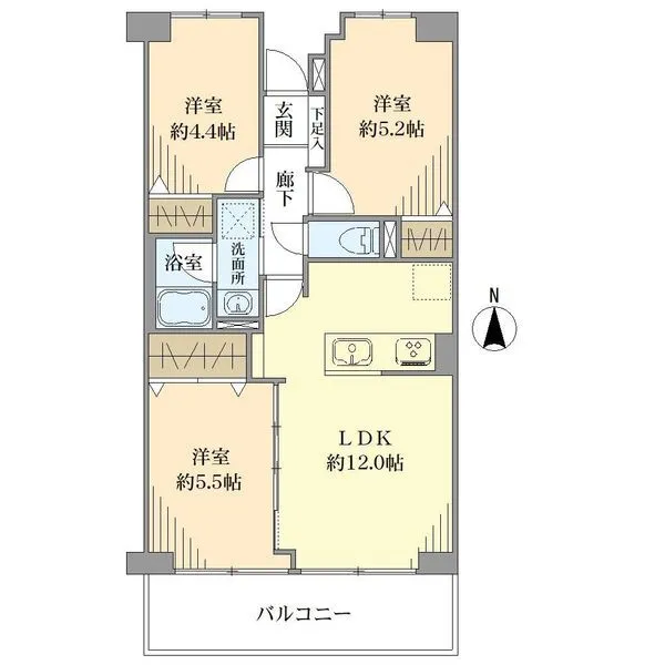 恒陽綾瀬マンション 間取図
