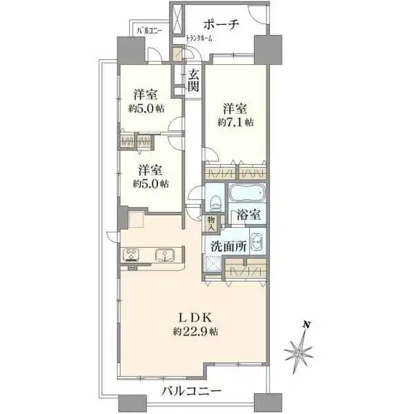 リボンシティレジデンスセンターフォート 間取図