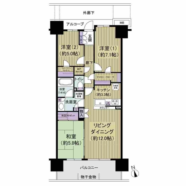ユトリシア四番街 間取図
