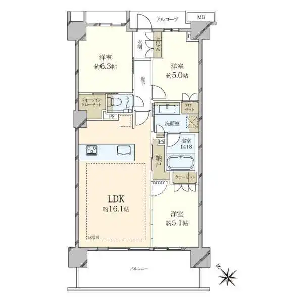 プラウドシティ小竹向原グランドコート 間取図