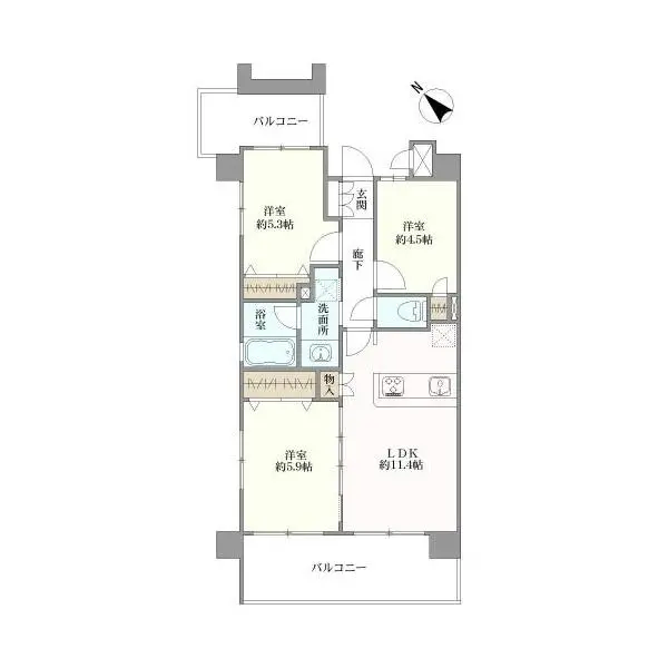 ライオンズステーションプラザ相模大野 間取図