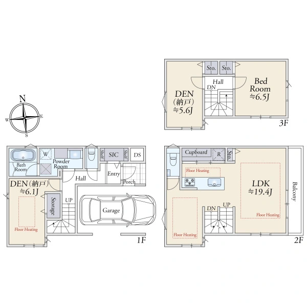 足立区六月３丁目 間取図
