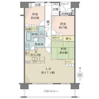 LDと隣接する和室はシーンに合わせて一体利用が可能。全居室6帖以上＆収納付きでゆったりと過ごせます。