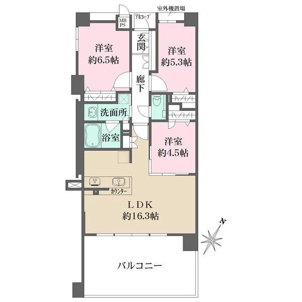 ワコーレ新神戸ステーションリブリエ 間取図