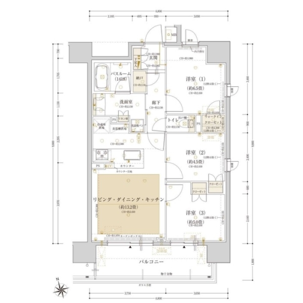 オープンレジデンシア名駅那古野 間取図