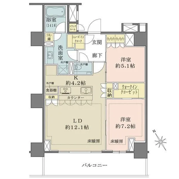 ブランズ白金台五丁目 間取図