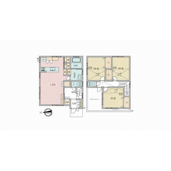 東大阪市立花町 間取図