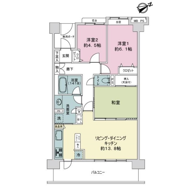 ライオンズマンション船堀グリーンロード 間取図