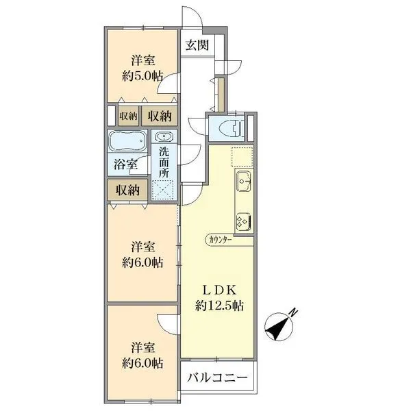 ライオンズマンション市川行徳 間取図