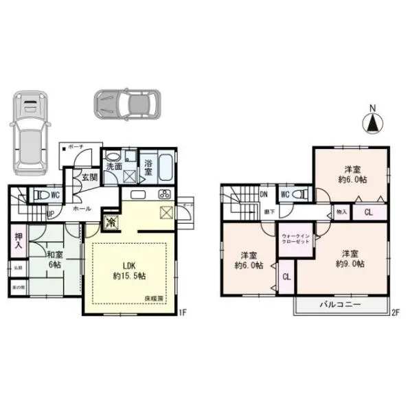 京都市西京区御陵峰ケ堂 間取図