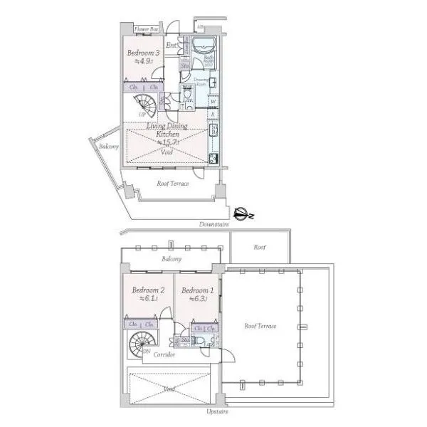 グローリオ三軒茶屋 間取図