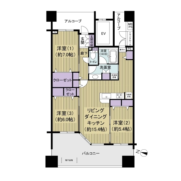 レクセルガーデン鎌ケ谷ビューステージ 間取図