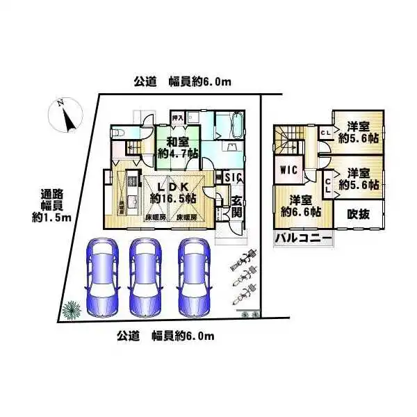 草津市西矢倉２丁目 間取図