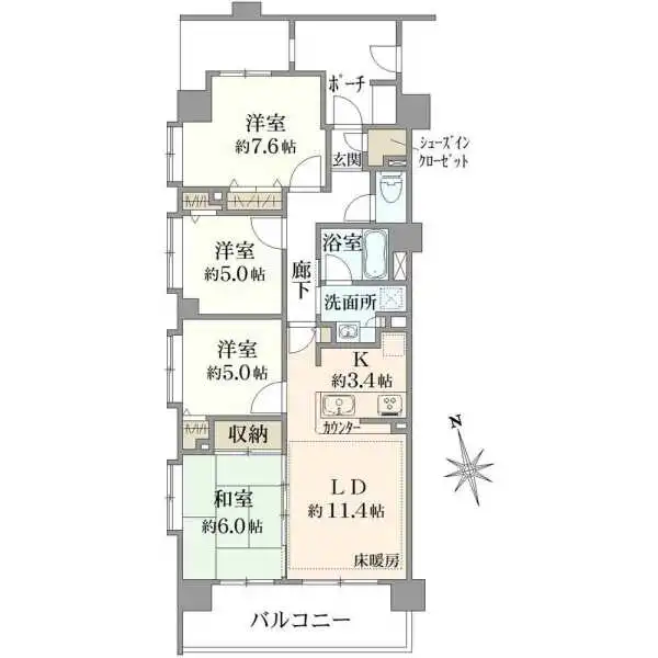 コスモ東陽町親水公園 間取図