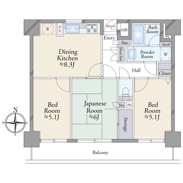 グリーンコート海老名 間取図