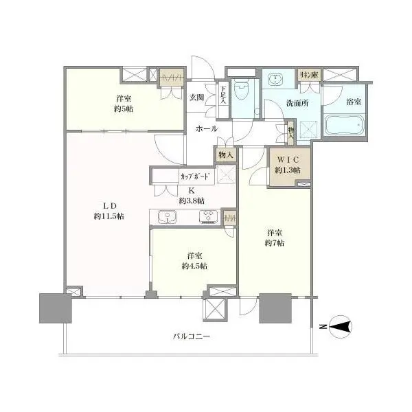 ＨＡＲＵＭＩ　ＦＬＡＧ　ＰＡＲＫ　ＶＩＬＬＡＧＥ 間取図