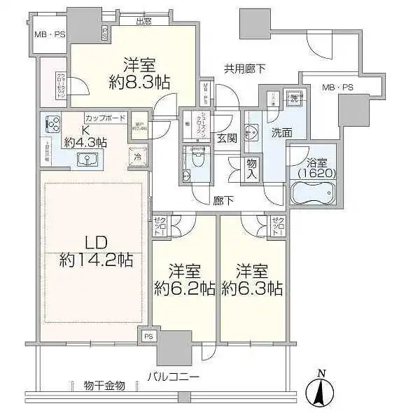 プラウドタワー名古屋栄 間取図
