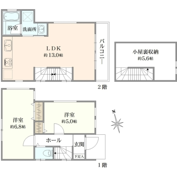 調布市上石原１丁目 間取図