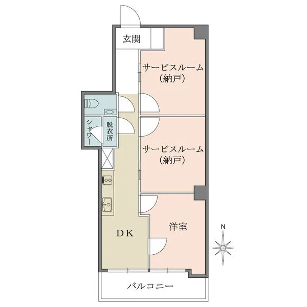 麻布霞町マンション 間取図