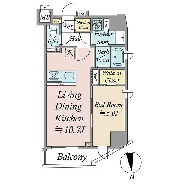 グランドコンシェルジュ新御徒町アジールコート 間取図