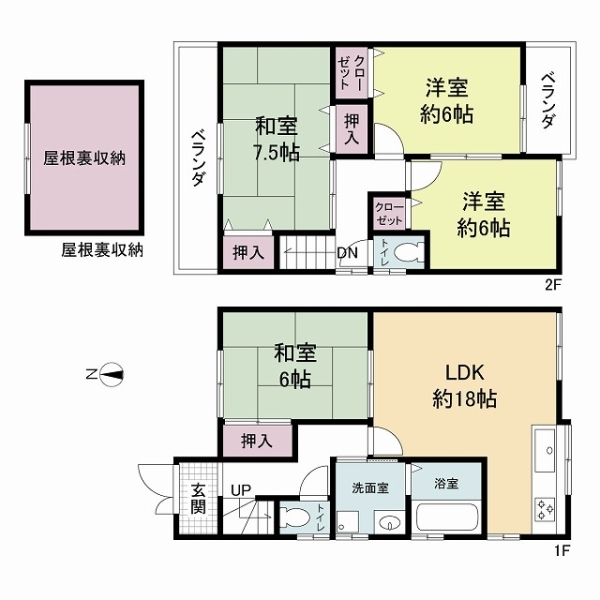 東大阪市高井田元町１丁目 間取図
