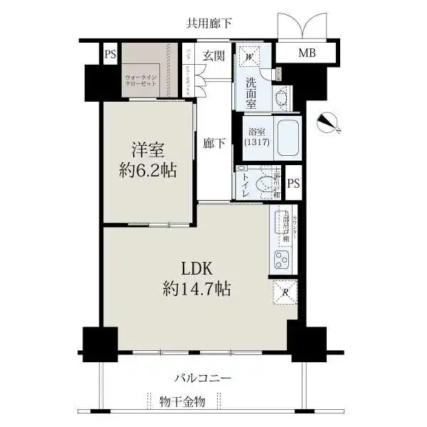 ビジュール琵琶湖京阪浜大津 間取図