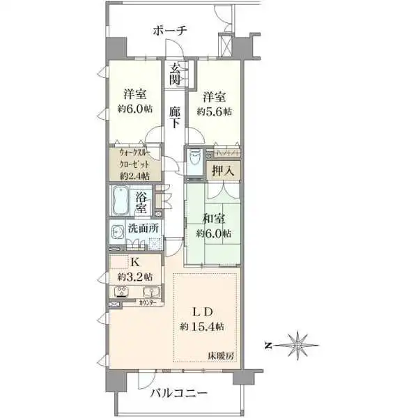ザ・クレストシティセンターコート 間取図