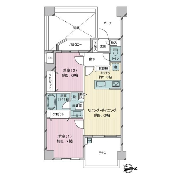 ダイアパレス六町 間取図