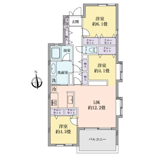 シャトラン調布 間取図