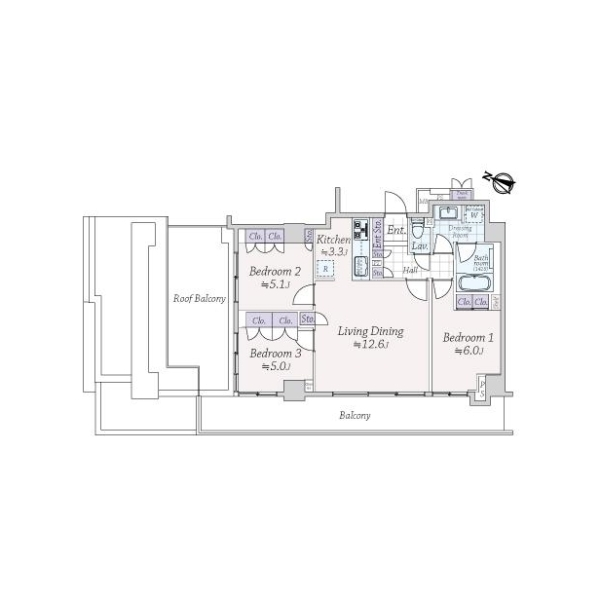 ライオンズ雪が谷大塚レジデンス 間取図