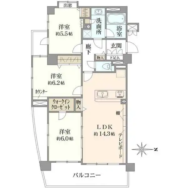 ウイングストリーム氷川台コート 間取図