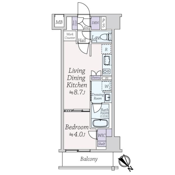 デュオステージ横濱伊勢佐木 間取図