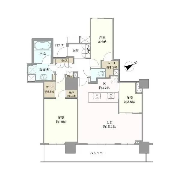 パークタワー八千代緑が丘 間取図