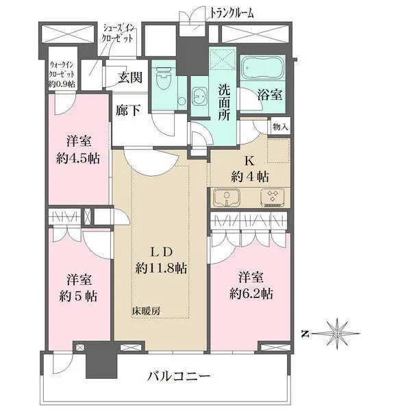 ザ・パークハウス晴海タワーズティアロレジデンス 間取図