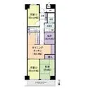 町屋ビユーハイツ 専有面積64.04m2・3DK＋サービスルーム（納戸）