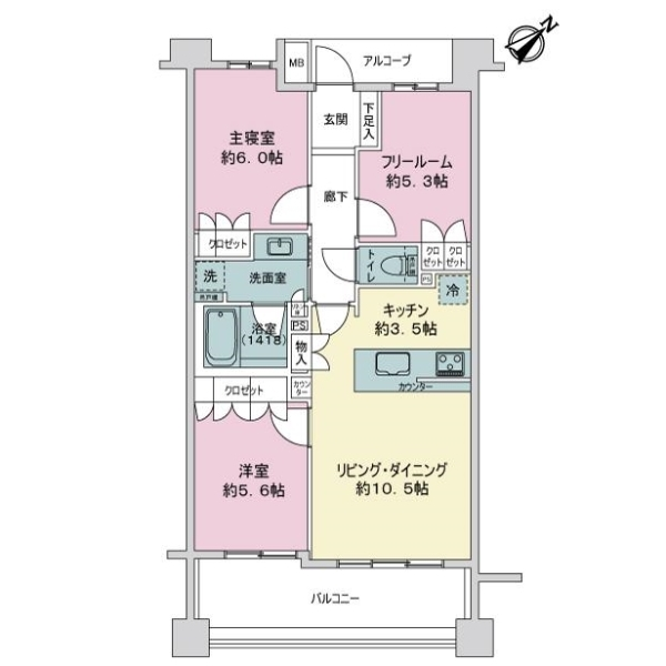レクセル亀有リバーサイド 間取図