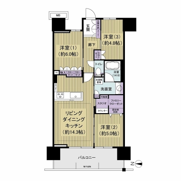 イニシア新小岩ローレルコート 間取図