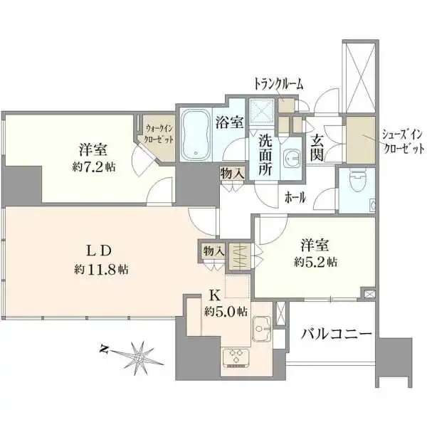 大崎ウエストシティタワーズＥ棟 間取図