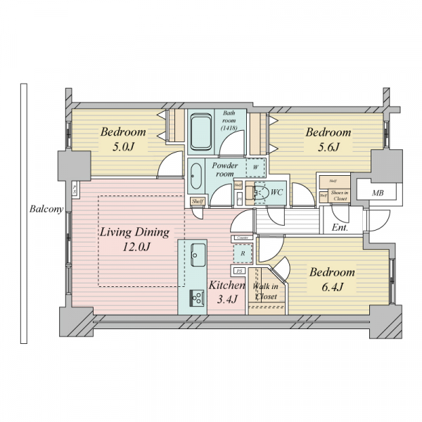 ブリリアタワー川崎 間取図