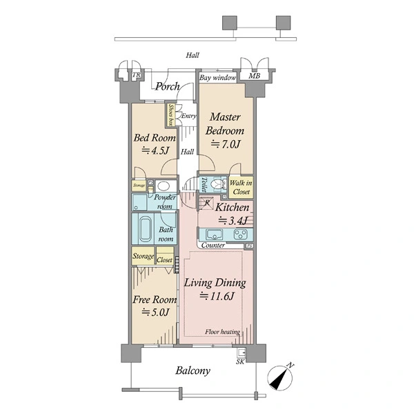 ルネプライディア 間取図