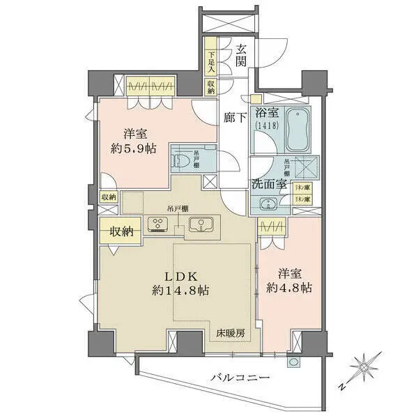 ブランズ文京小石川レジデンス 間取図